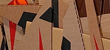 EC Brown, 50 headdresses for Krampusnacht/Hemiboreal, 2025, various tapes on refuse cardboard