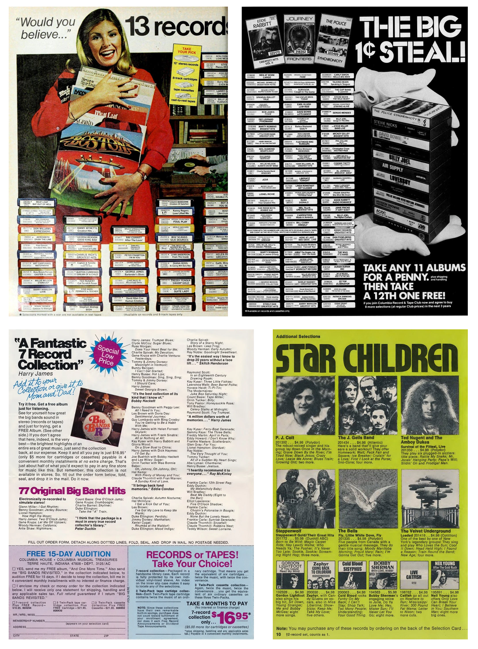 Old ads from record clubs